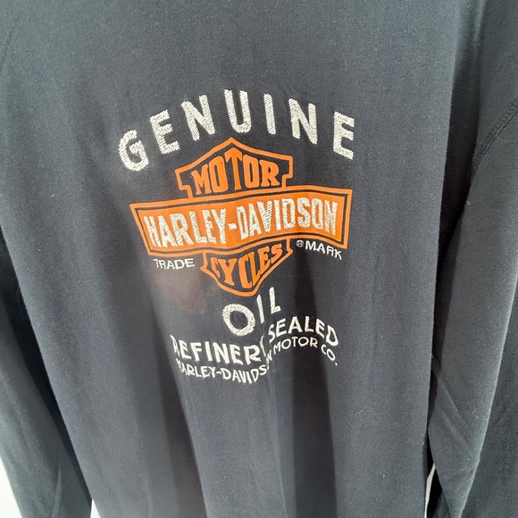Harley Davidson Men's Large Black Long Sleeve Shirt Crew Neck Newnan, Georgia - Picture 2 of 12